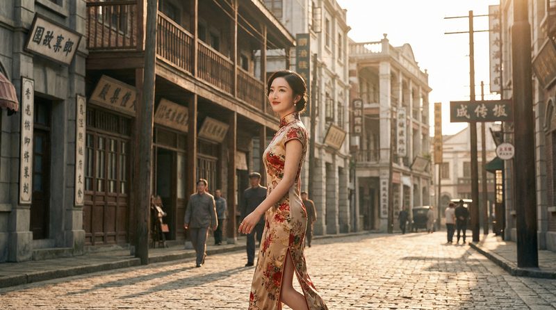 明星名场面-旗袍漫步